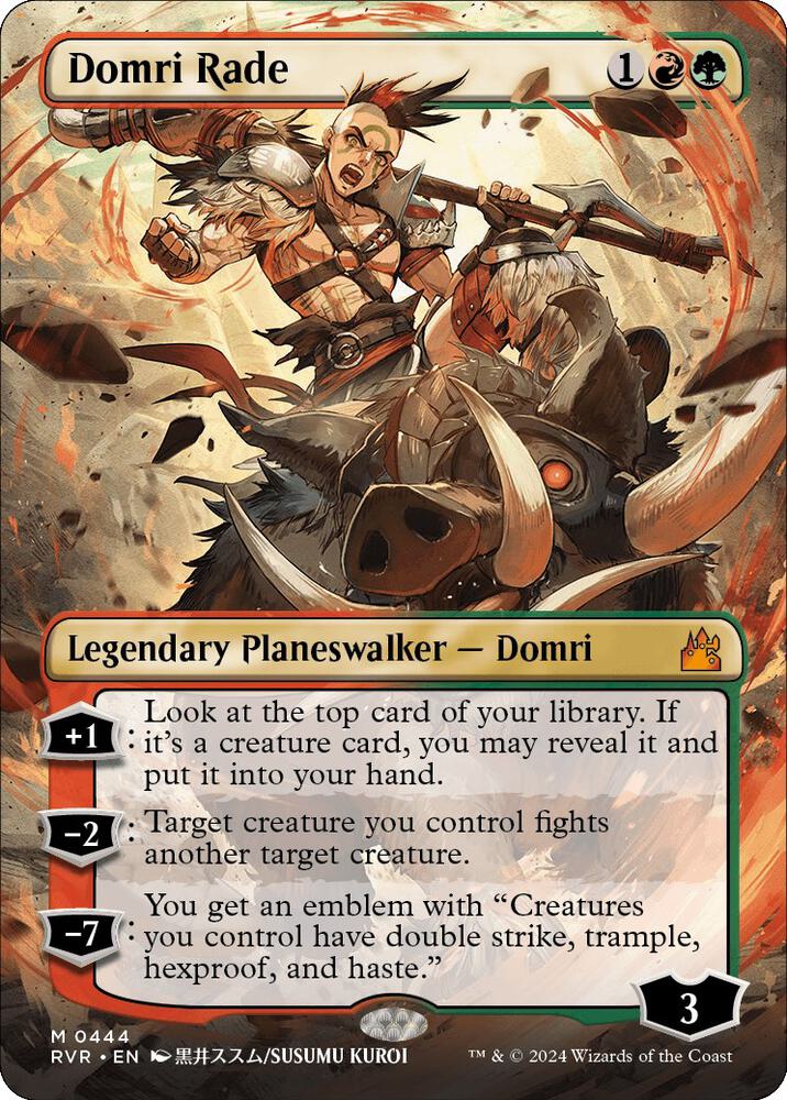 Domri Rade (Anime Borderless) 444 card from Ravnica Remastered