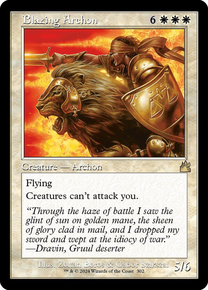 Blazing Archon (Retro Frame) 302 card from Ravnica Remastered