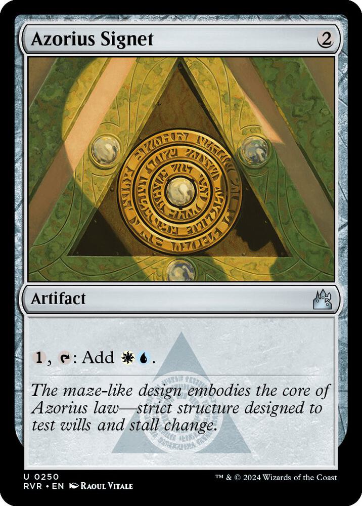 Azorius Signet 250 card from Ravnica Remastered