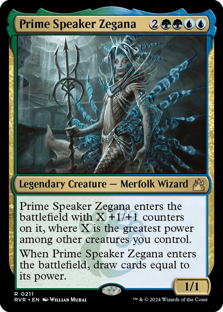 Prime Speaker Zegana 211 card from Ravnica Remastered