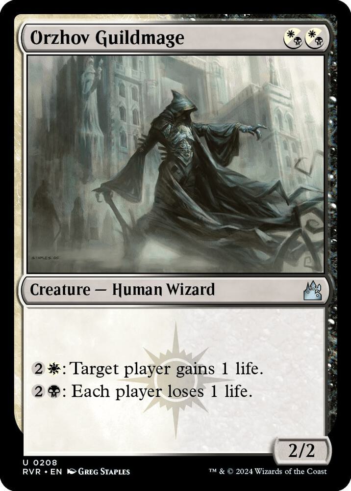 Orzhov Guildmage 208 card from Ravnica Remastered