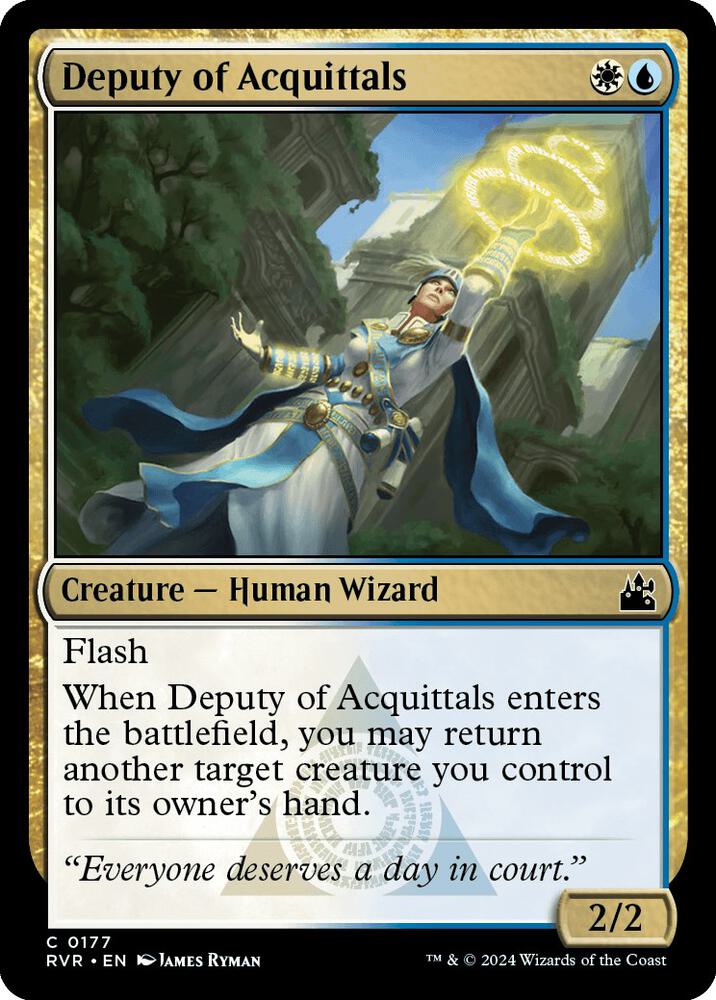 Deputy of Acquittals 177 card from Ravnica Remastered