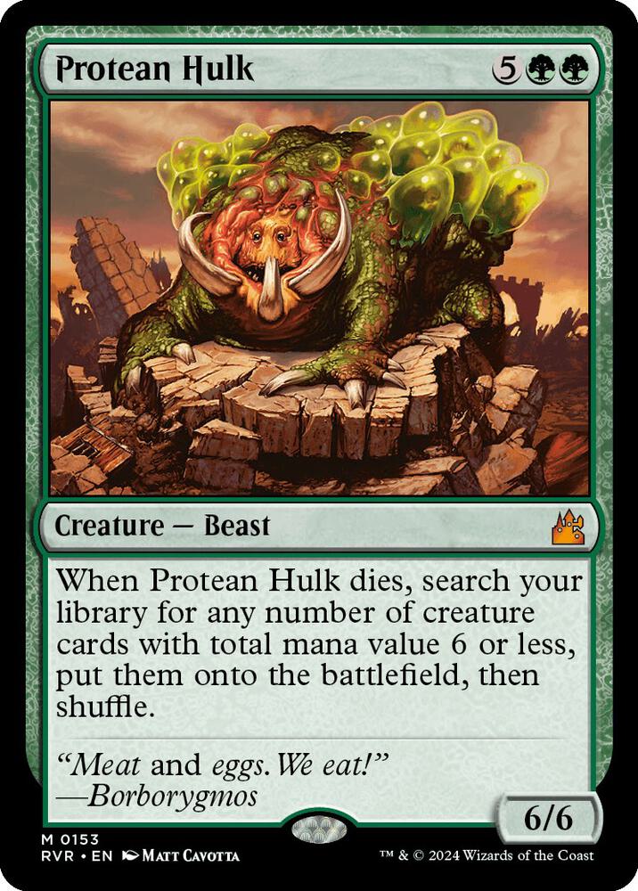 Protean Hulk 153 card from Ravnica Remastered