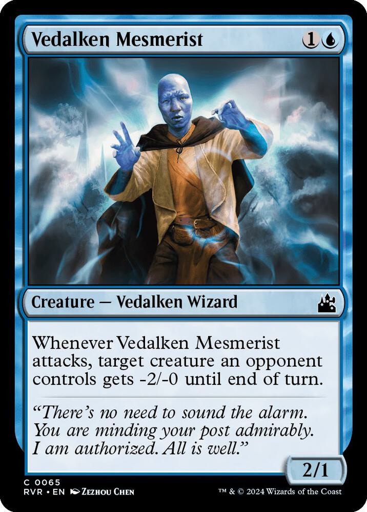 Vedalken Mesmerist 65 card from Ravnica Remastered