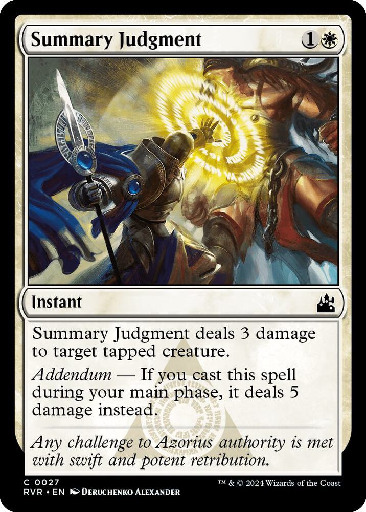 Summary Judgment 27 card from Ravnica Remastered
