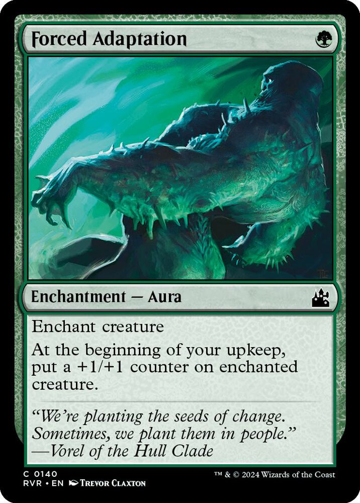 Forced Adaptation 140 card from Ravnica Remastered