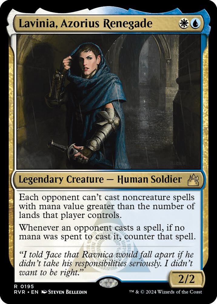 Lavinia, Azorius Renegade 195 card from Ravnica Remastered