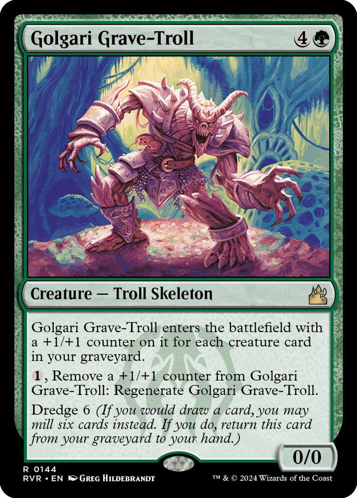 Golgari Grave-Troll 144 card from Ravnica Remastered