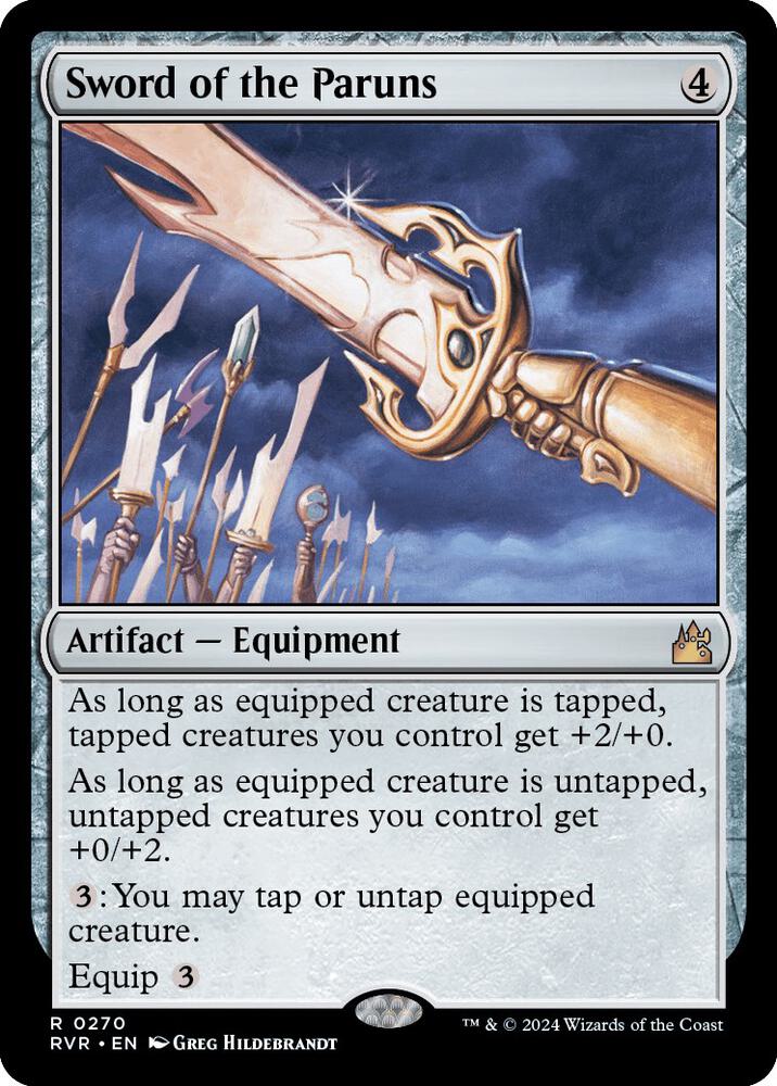 Sword of the Paruns 270 card from Ravnica Remastered