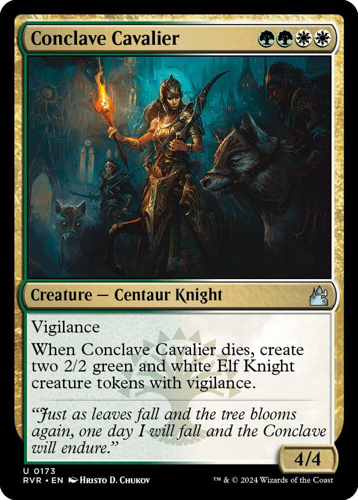 Conclave Cavalier 173 card from Ravnica Remastered