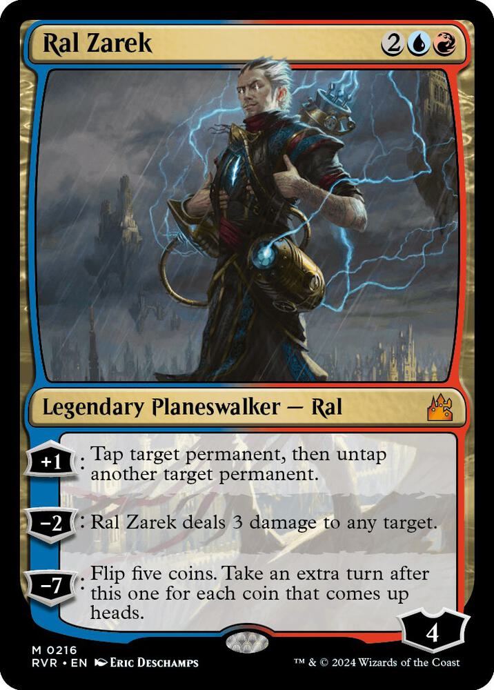 Ral Zarek 216 card from Ravnica Remastered