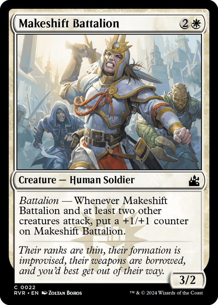 Makeshift Battalion 22 card from Ravnica Remastered