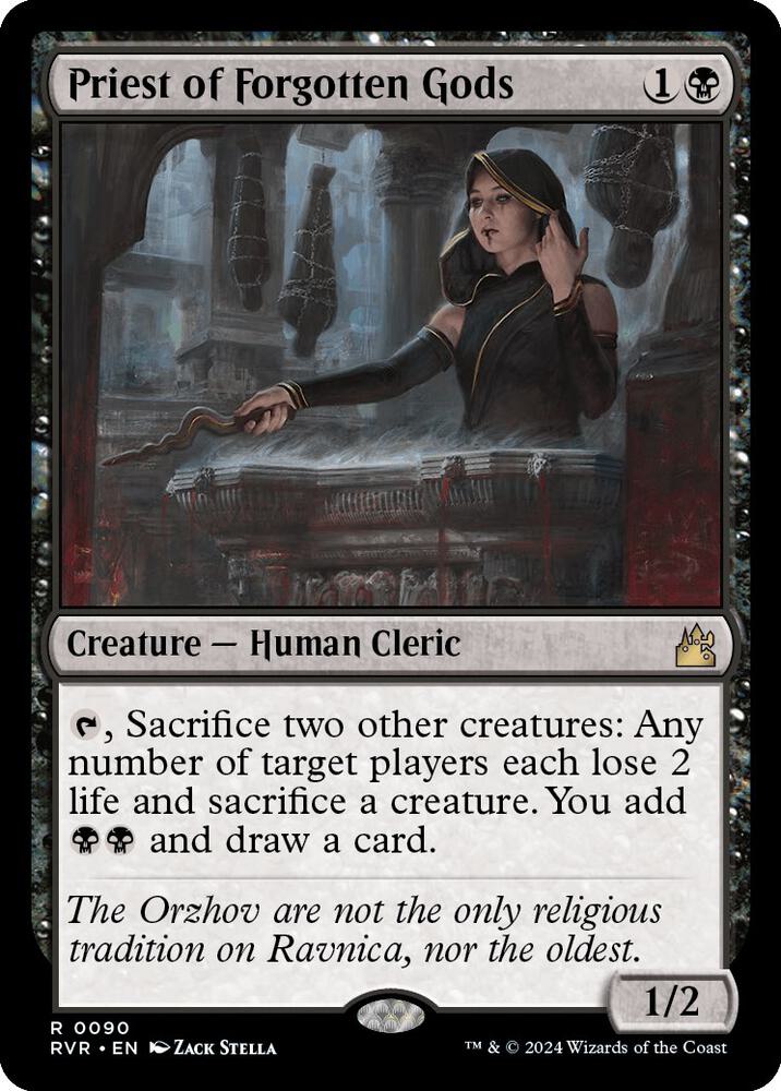 Priest of Forgotten Gods 90 card from Ravnica Remastered