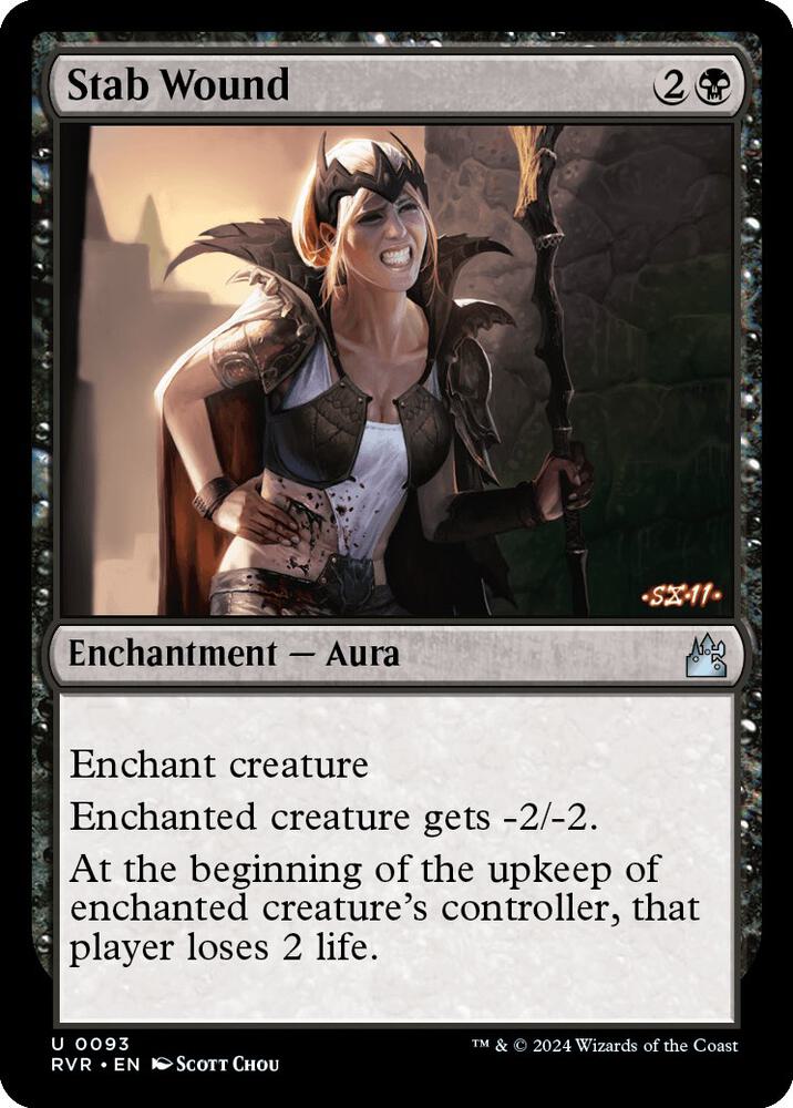 Stab Wound 93 card from Ravnica Remastered