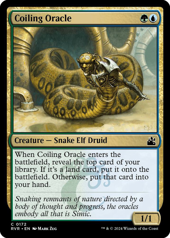 Coiling Oracle 172 card from Ravnica Remastered