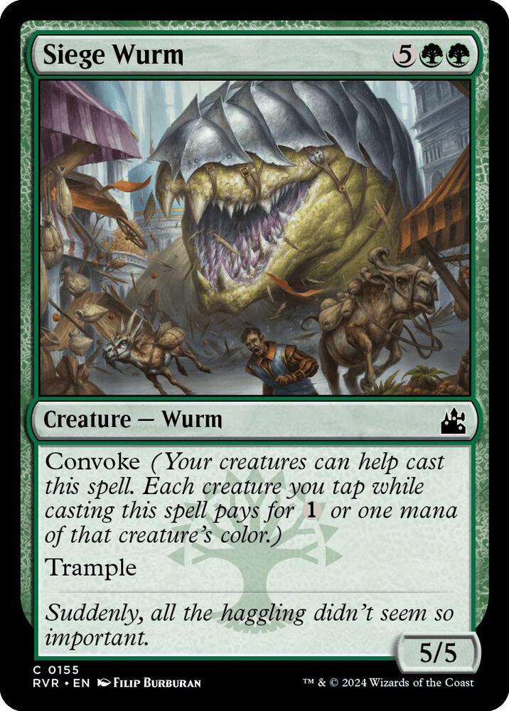 Siege Wurm 155 card from Ravnica Remastered