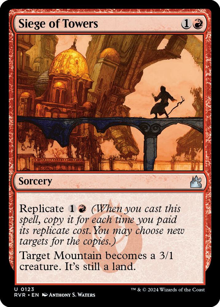 Siege of Towers 123 card from Ravnica Remastered