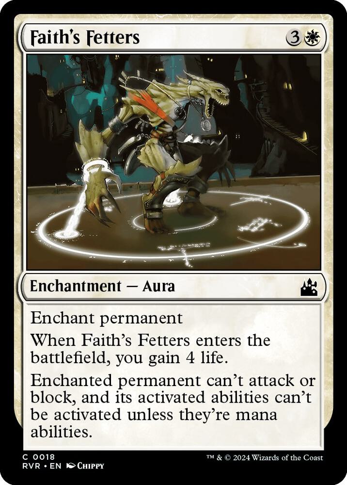 Faith's Fetters 18 card from Ravnica Remastered