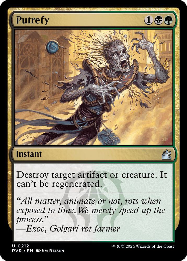Putrefy 212 card from Ravnica Remastered