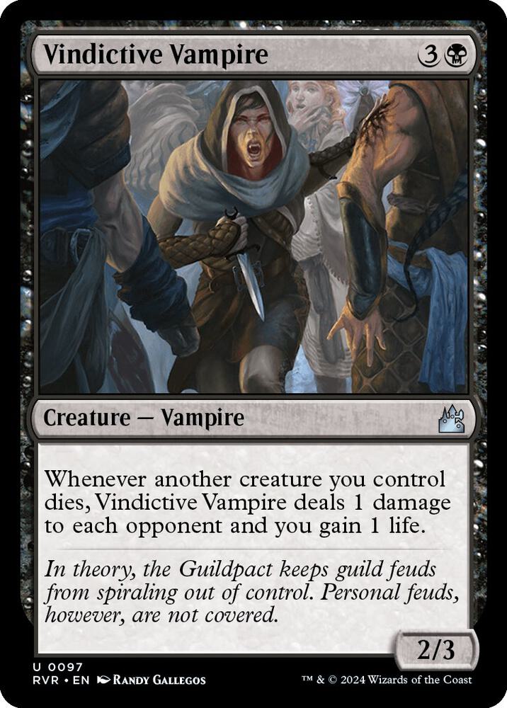 Vindictive Vampire 97 card from Ravnica Remastered