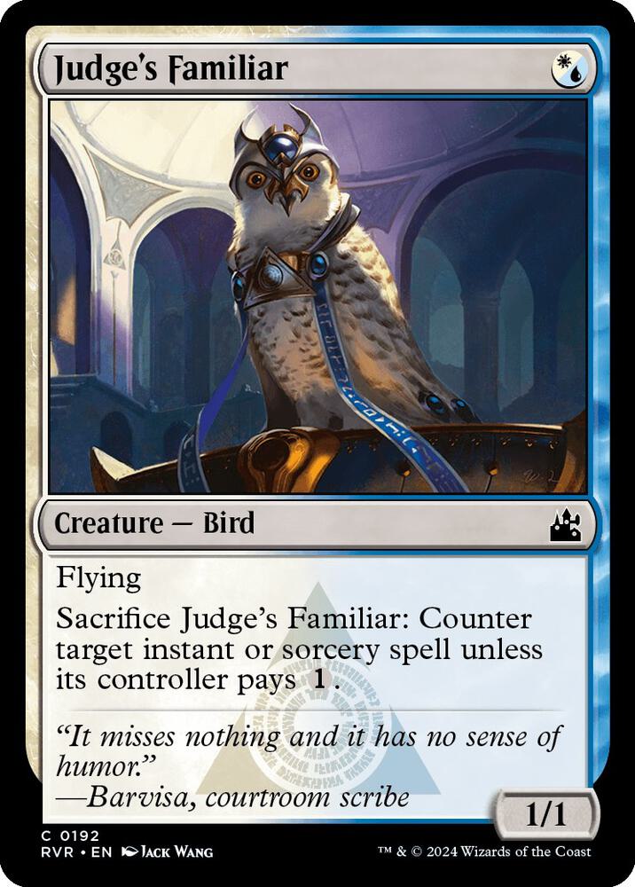 Judge's Familiar 192 card from Ravnica Remastered