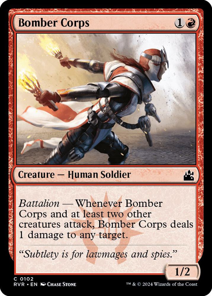 Bomber Corps 102 card from Ravnica Remastered