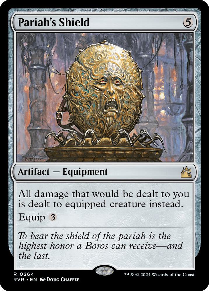Pariah's Shield 264 card from Ravnica Remastered