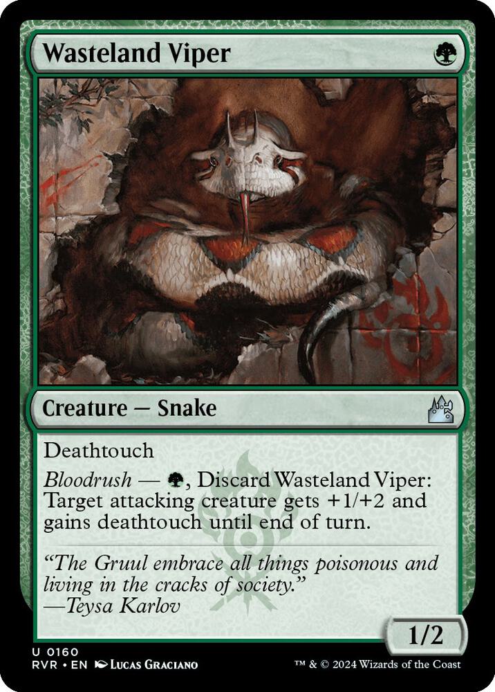 Wasteland Viper 160 card from Ravnica Remastered