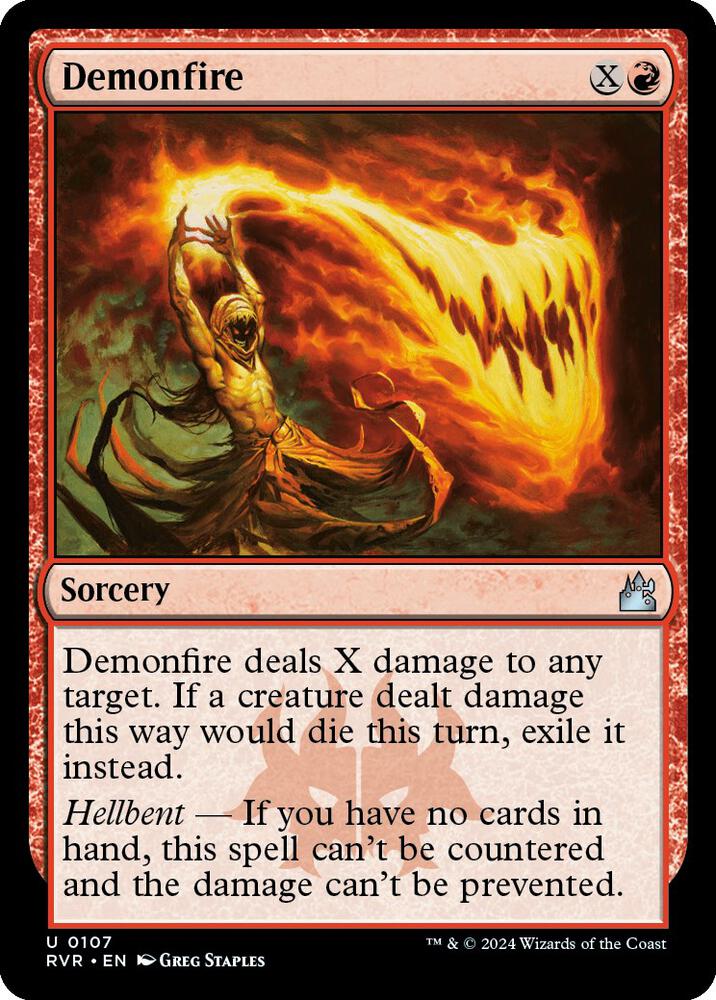 Demonfire 107 card from Ravnica Remastered