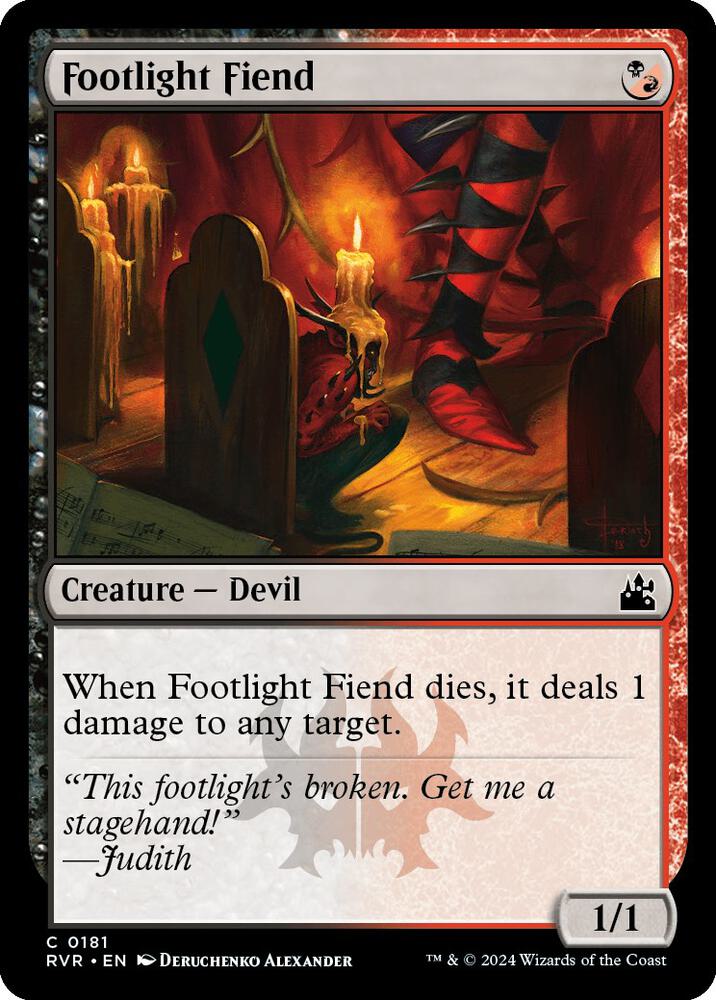 Footlight Fiend 181 card from Ravnica Remastered