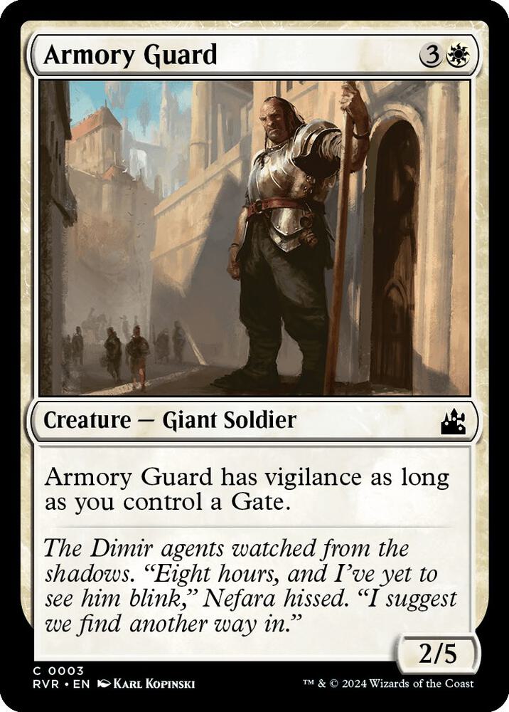 Armory Guard 3 card from Ravnica Remastered