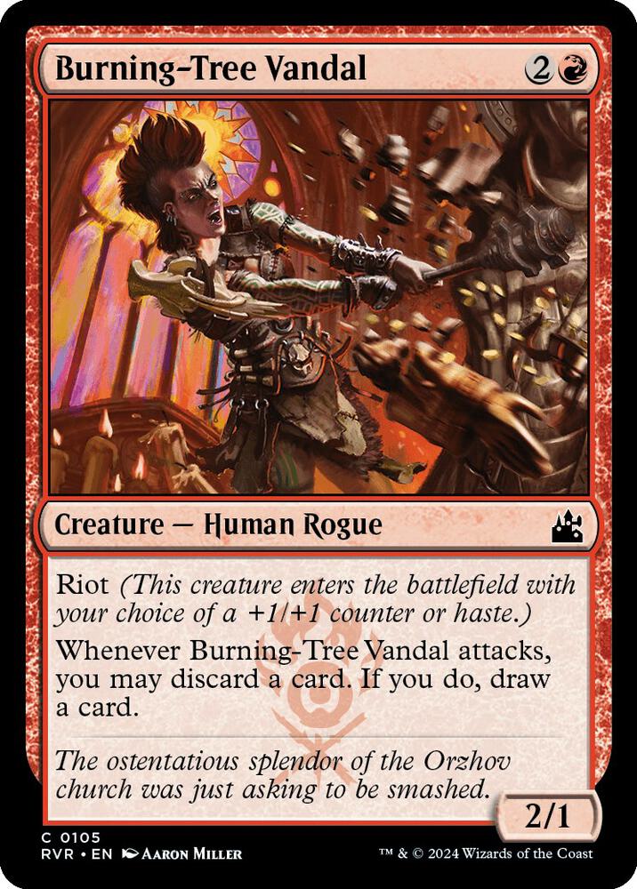 Burning-Tree Vandal 105 card from Ravnica Remastered