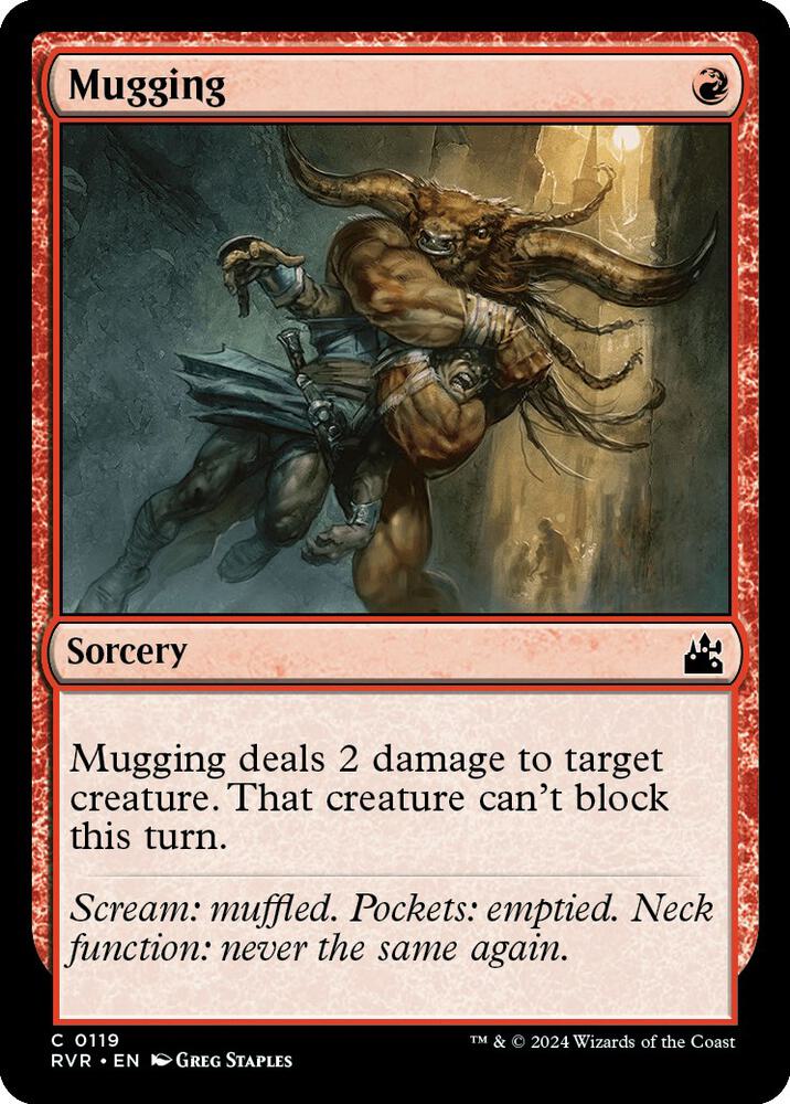 Mugging 119 card from Ravnica Remastered