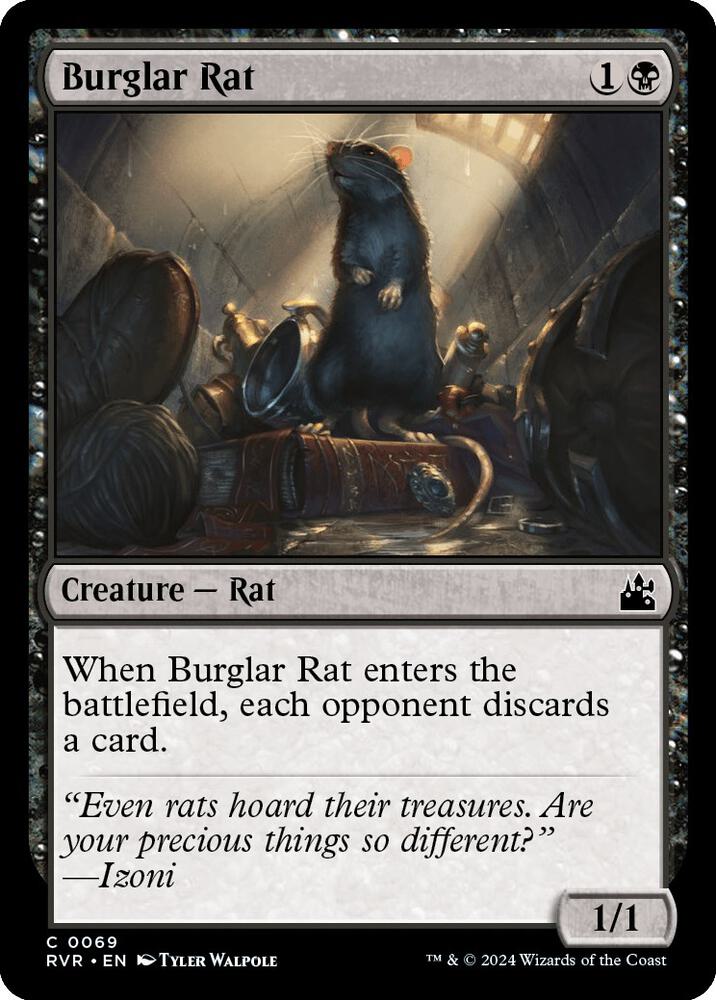 Burglar Rat 69 card from Ravnica Remastered