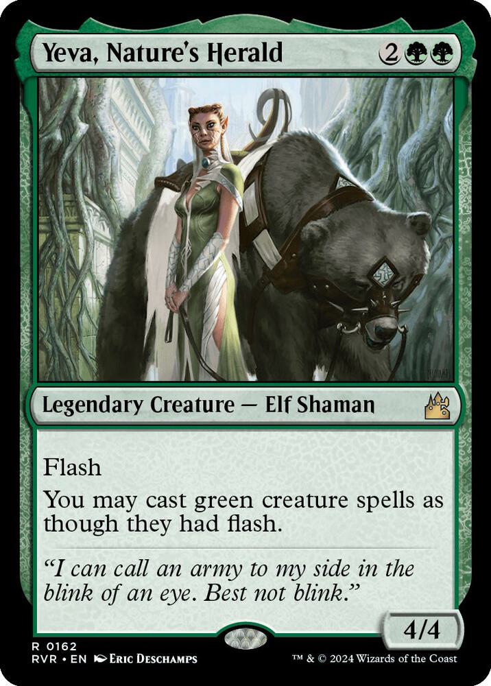 Yeva, Nature's Herald 162 card from Ravnica Remastered