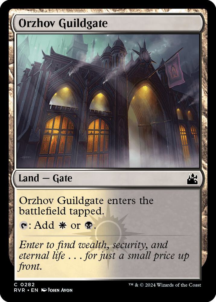 Orzhov Guildgate 282 card from Ravnica Remastered