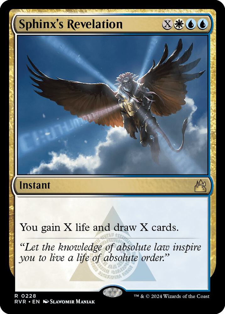 Sphinx's Revelation 228 card from Ravnica Remastered