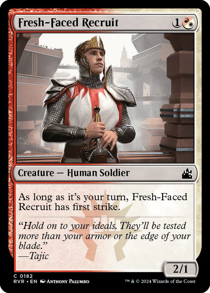 Fresh-Faced Recruit 182 card from Ravnica Remastered