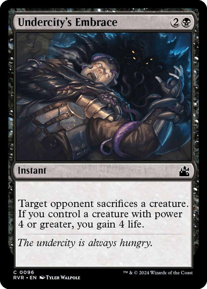 Undercity's Embrace 96 card from Ravnica Remastered