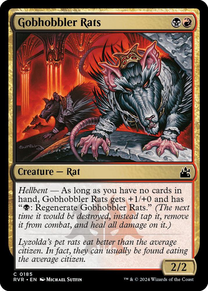 Gobhobbler Rats 185 card from Ravnica Remastered