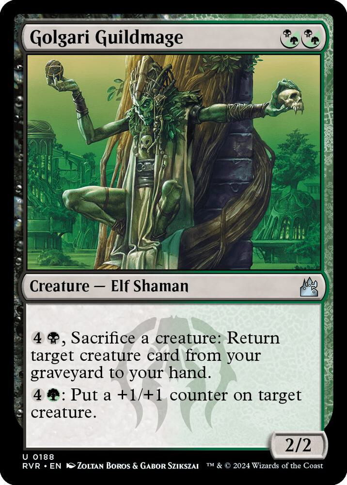 Golgari Guildmage 188 card from Ravnica Remastered