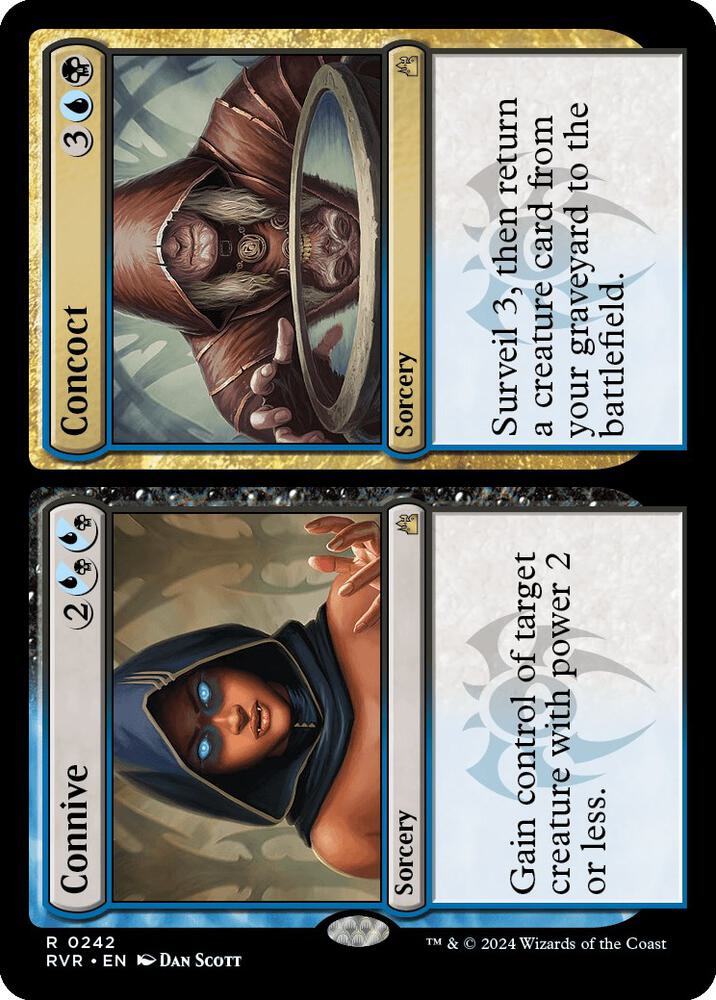 Connive // Concoct 242 card from Ravnica Remastered