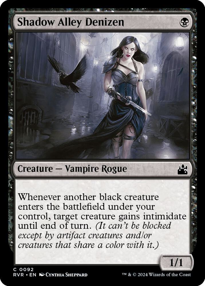 Shadow Alley Denizen 92 card from Ravnica Remastered
