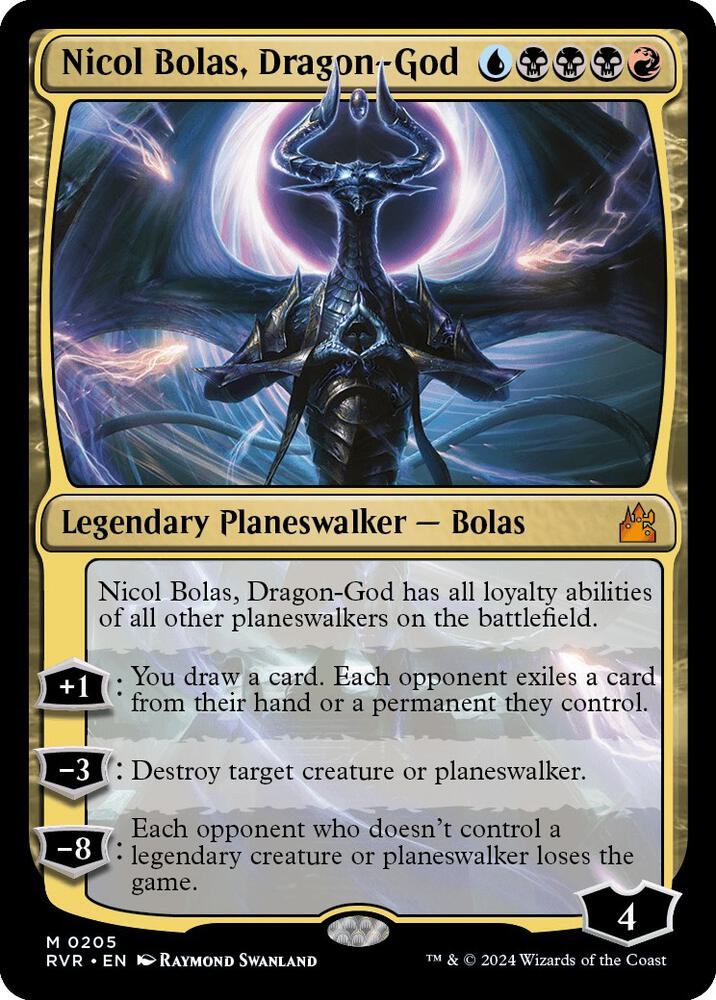 Nicol Bolas, Dragon-God 205 card from Ravnica Remastered