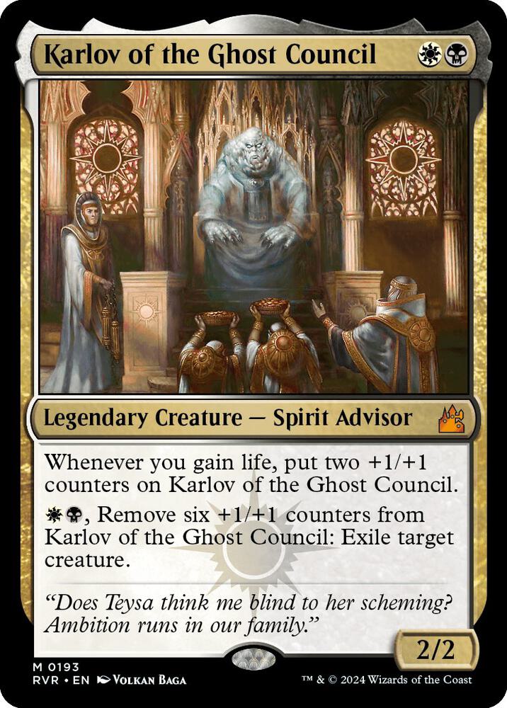 Karlov of the Ghost Council 193 card from Ravnica Remastered