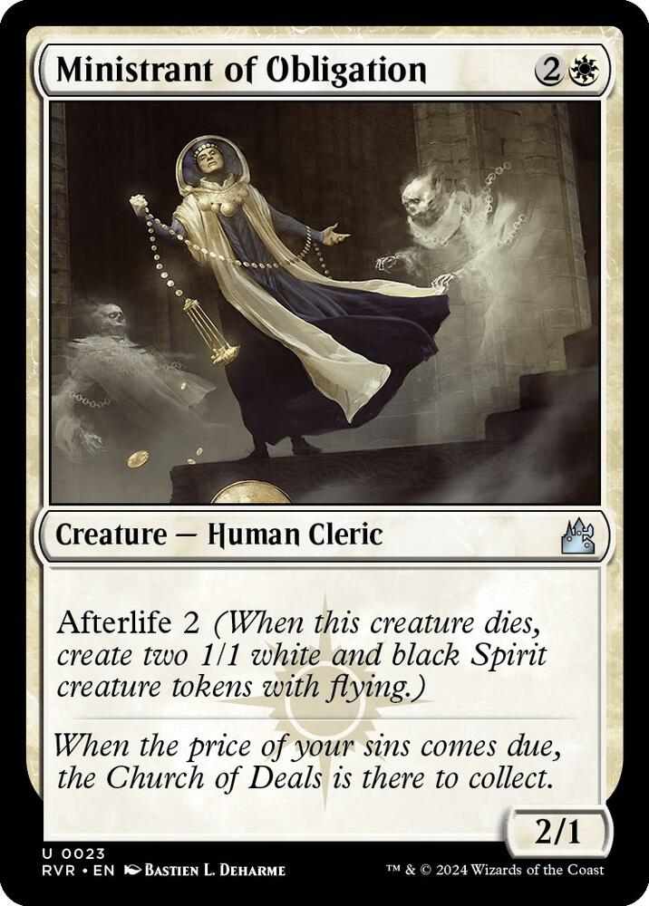 Ministrant of Obligation 23 card from Ravnica Remastered