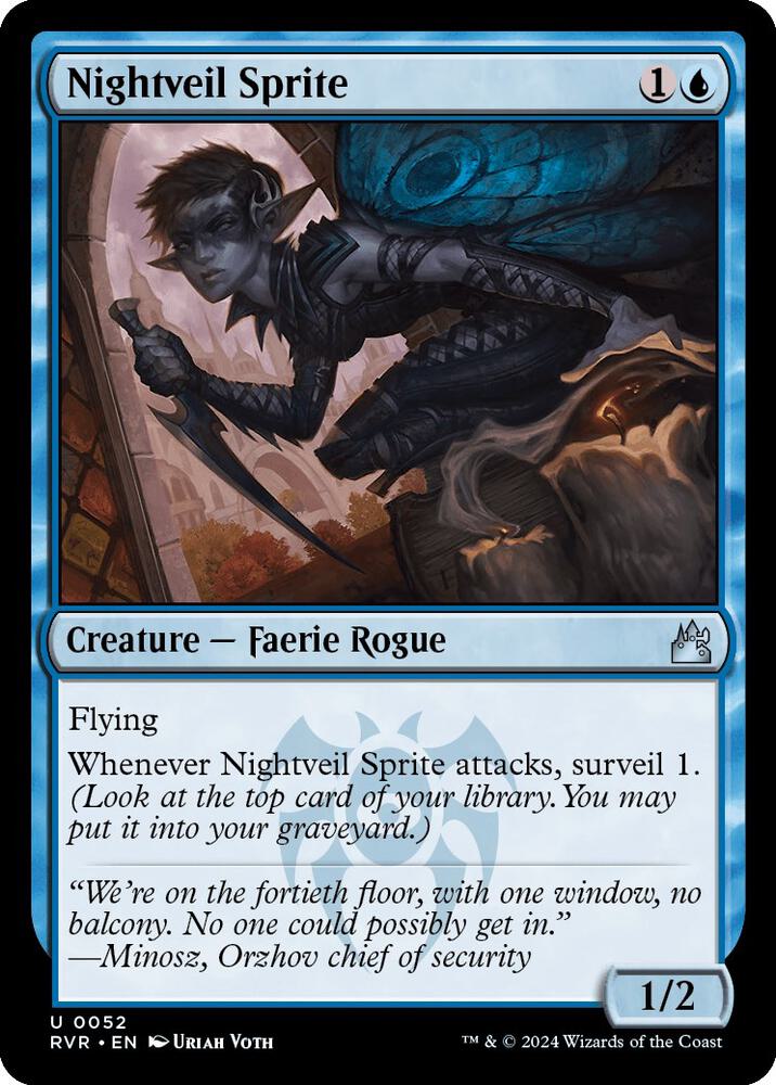 Nightveil Sprite 52 card from Ravnica Remastered