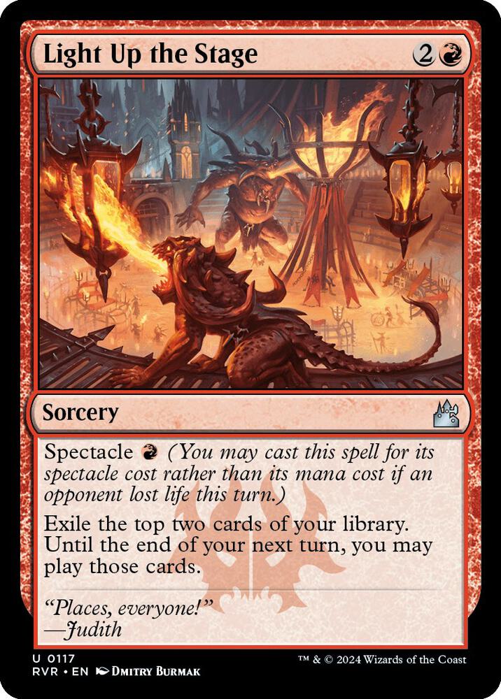 Light Up the Stage 117 card from Ravnica Remastered