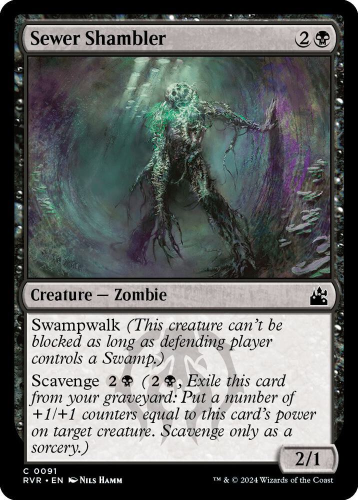 Sewer Shambler 91 card from Ravnica Remastered