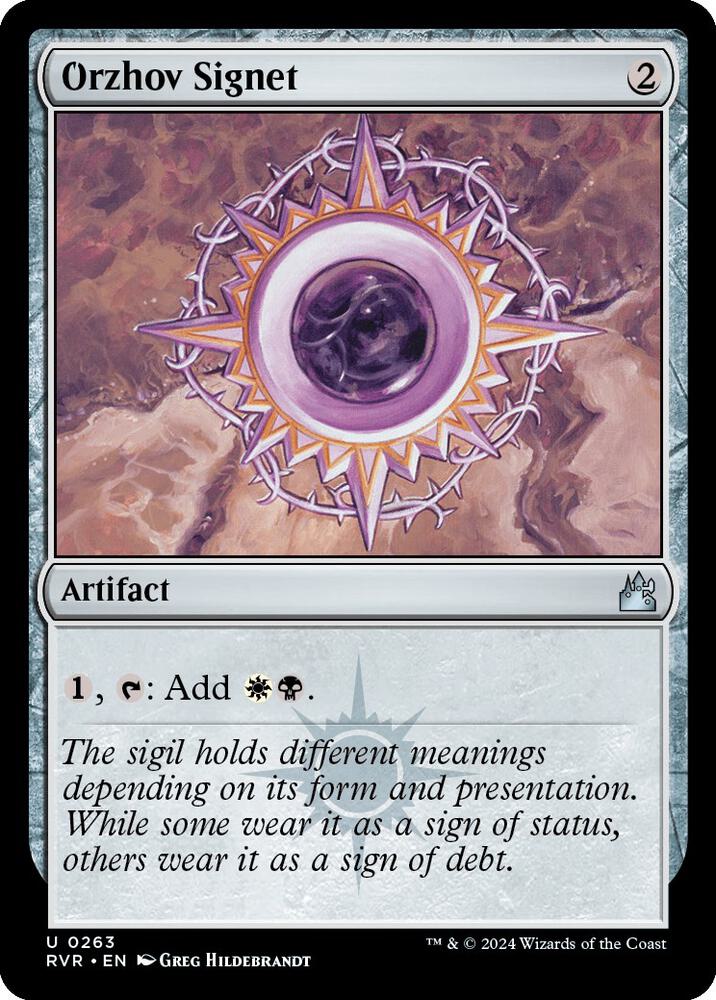 Orzhov Signet 263 card from Ravnica Remastered